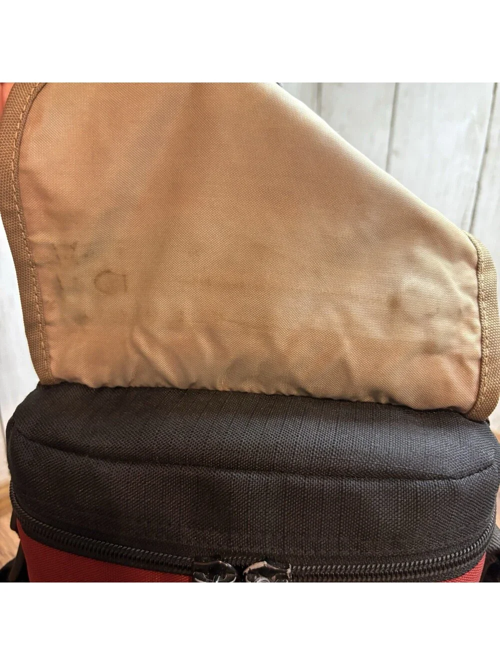 Lowepro Camera Bag Padded Handle Strap Maroon Carry Tote Case Outdoor Hiking